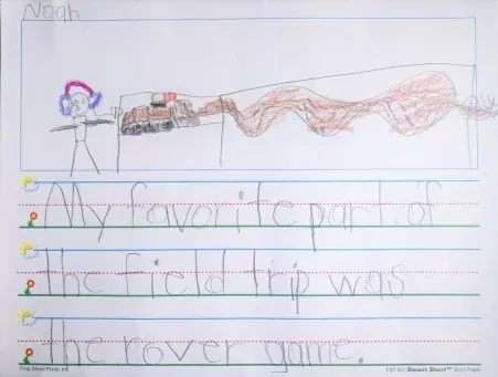 Noah's drawing of the Rover game